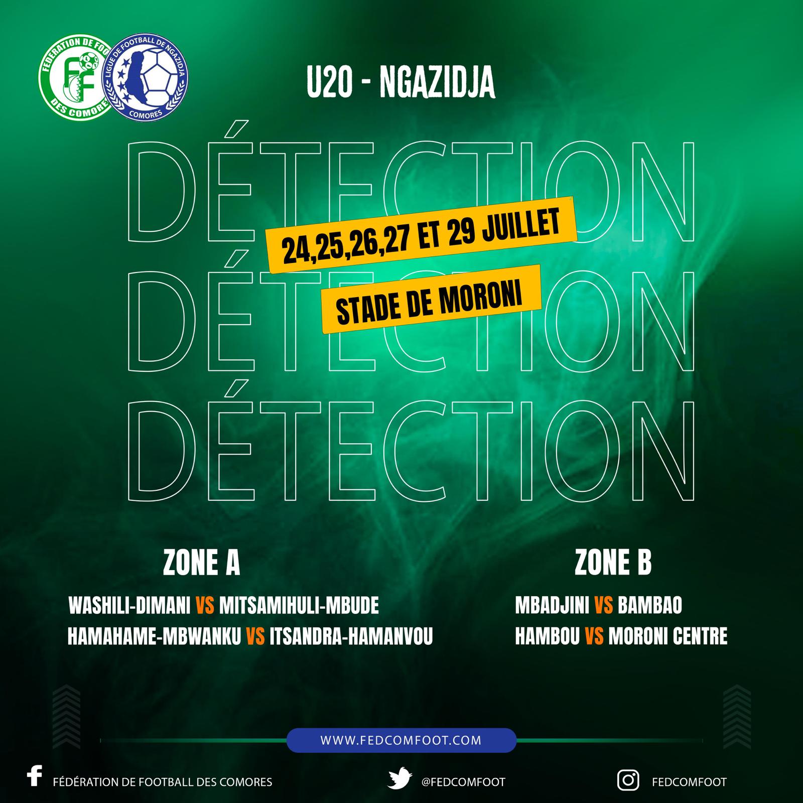 image Ngazidja détecte ses meilleurs joueurs U20